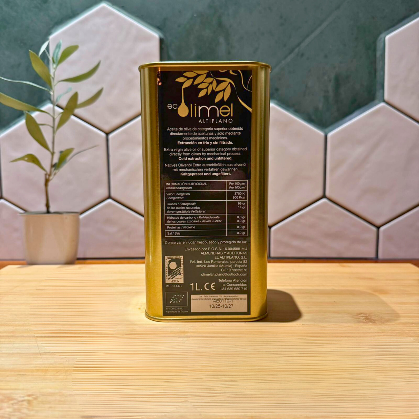 Olimel Bio Extra Vierge Olijfolie – 1 L Blik